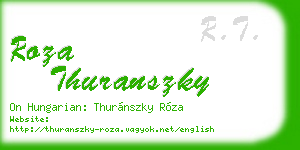 roza thuranszky business card