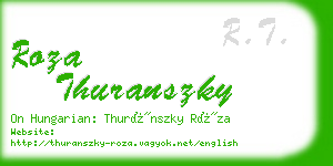 roza thuranszky business card